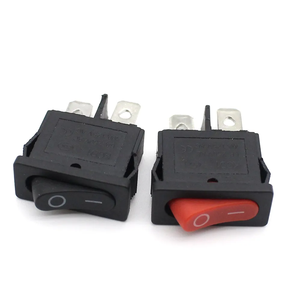 1Pc Rocker Switch On/Off 2-Pin 250V 12V - Rectangle Toggle For Car, Boat, Home