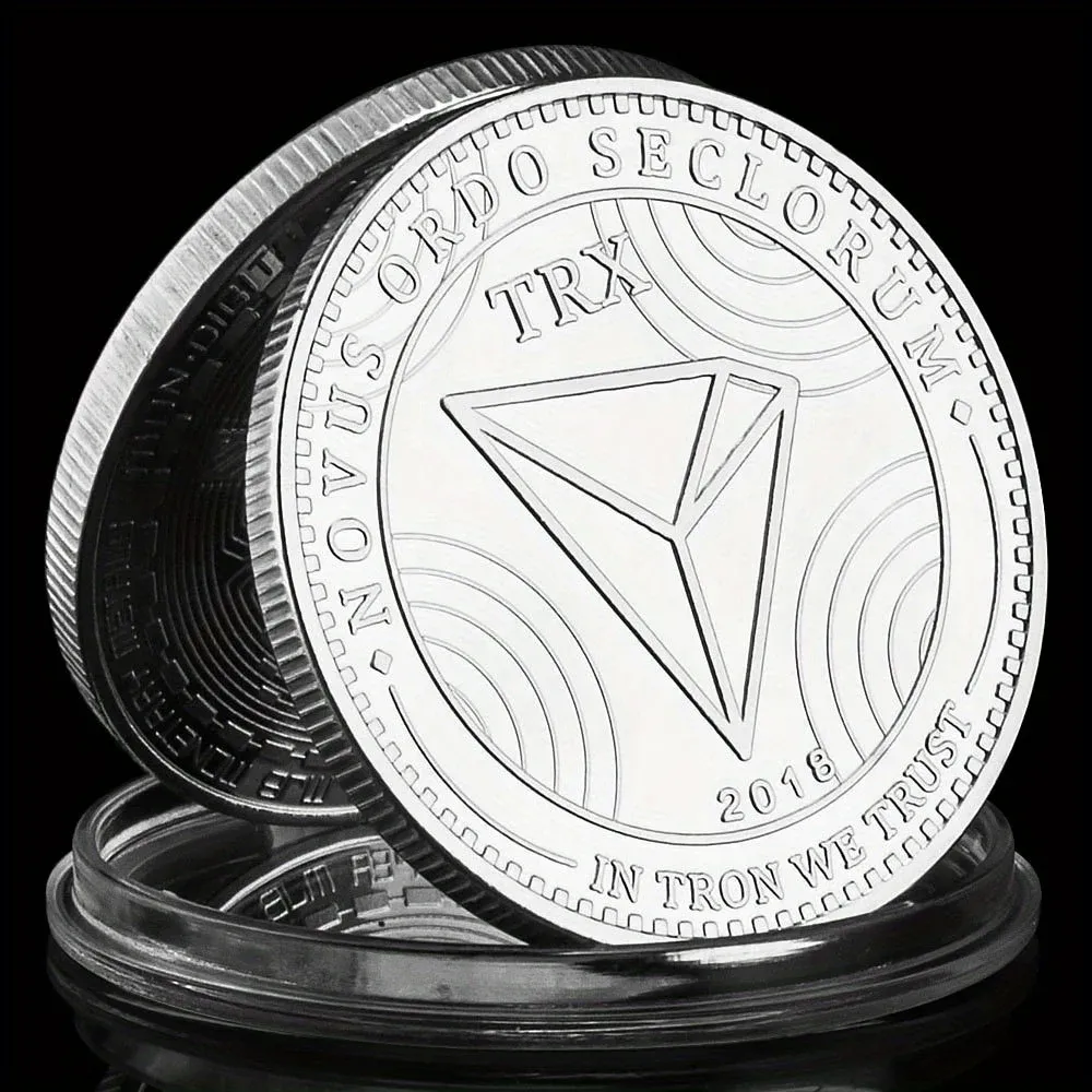 Golden Plated TRX pi coin price - Elegant Commemorative Coin for Non- Currencies, Souvenirs, and Gifts