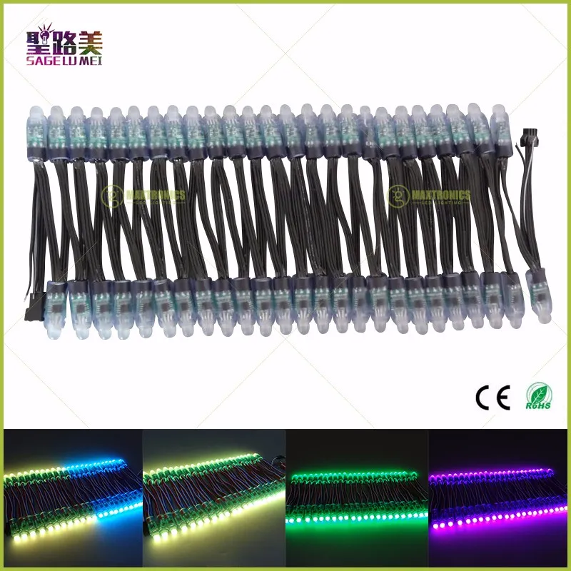 12mm WS2811 LED Pixel Light Modules Addressable DC 5V 12V with Black ...