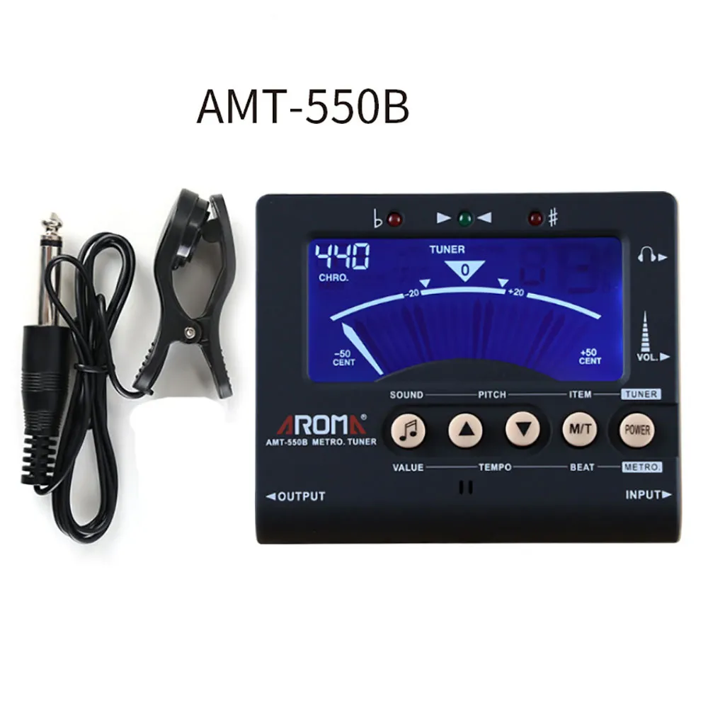 Métronome Accordeur 3 En 1 Aroma Rechargeable - Pour Guitare, Basse, Ukulélé, Violon, Piano, Saxophone Et Plus - 6