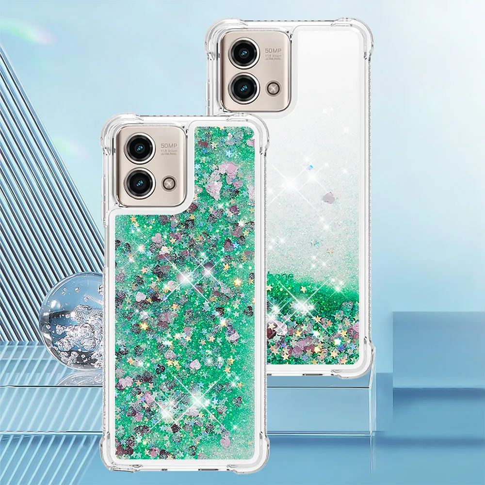 Quicksand Liquid Glitter TPU Case for Motorola Moto G Stylus 5G, Shockproof  Clear Protective Glitter Case