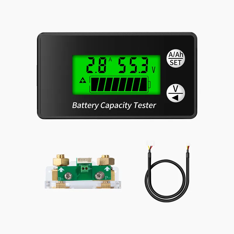 DC 8-100V Coulomb Counter Meter Battery Capacity Indicator Voltage ...