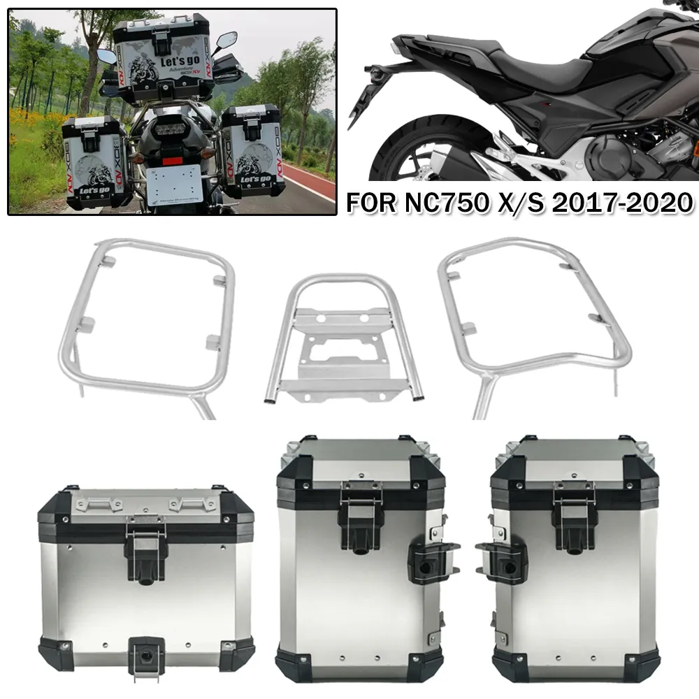 Aluminum Motorcycle Top Box Rack Side Case Luggage Carrier For Honda ...