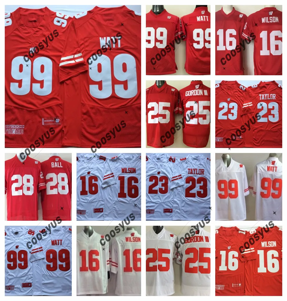 99 JJ Watt NCAA College Wisconsin Badgers Football Jersey 23