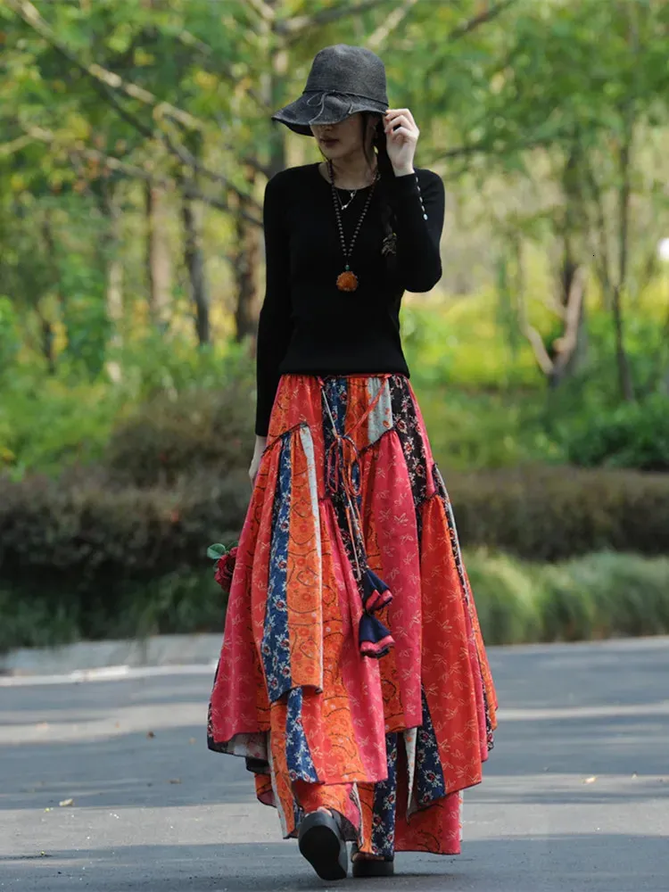 Cotton boho skirt hot sale