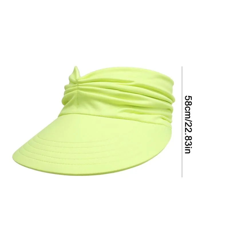 Womens Wide Brim Golf Visors Sun Protection Hats For Tennis, Beach