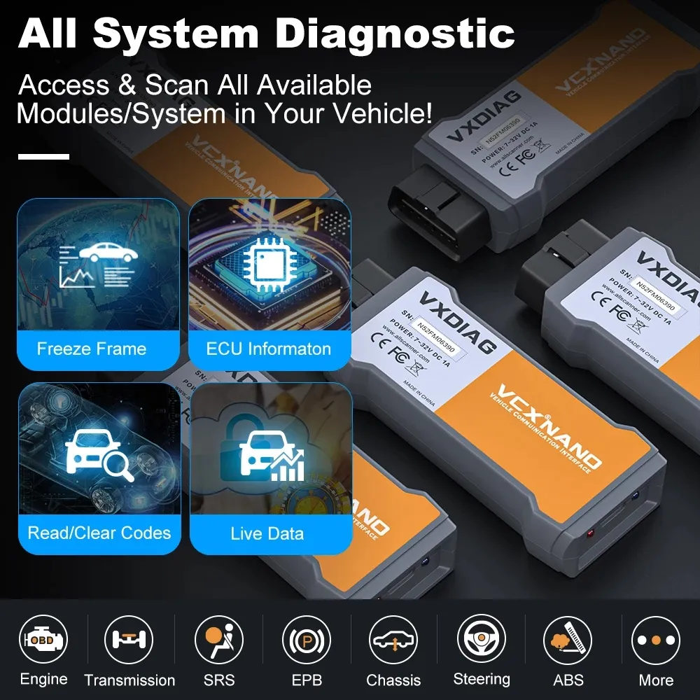 VXDIAG VCX NANO NX300 for VOLVO: Full-system Diagnostic Tool