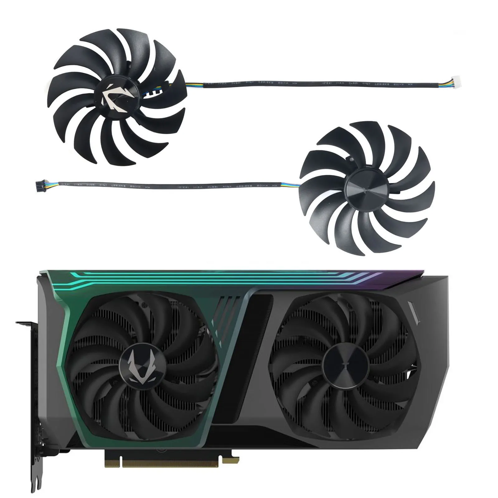 Video Card Fan for ZOTAC GAMING GeForce RTX 3070 AMP Holo 100MM GAA8S2U ...