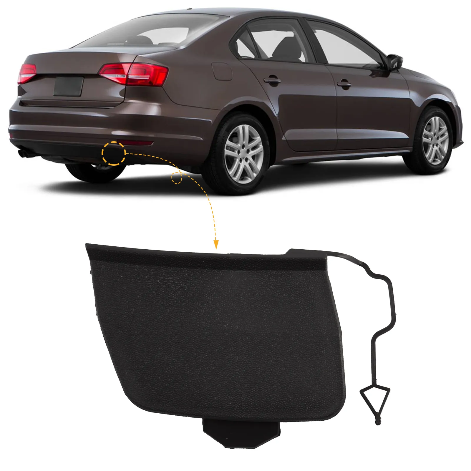 Rear Bumper Face Bar Trim Molding Step Pad Driver and Passenger Set 2pc