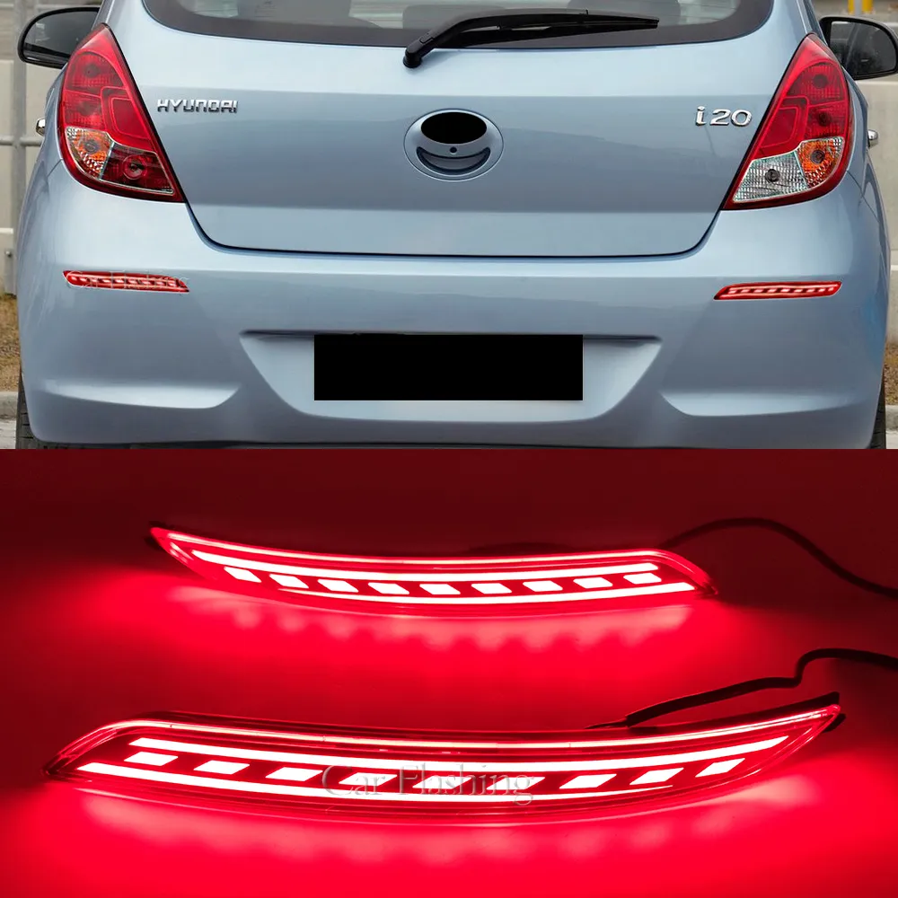 LED Bumper Reflector Lights for Hyundai i20 2024 Turn Signal Brake Light Auto Tail Lamp