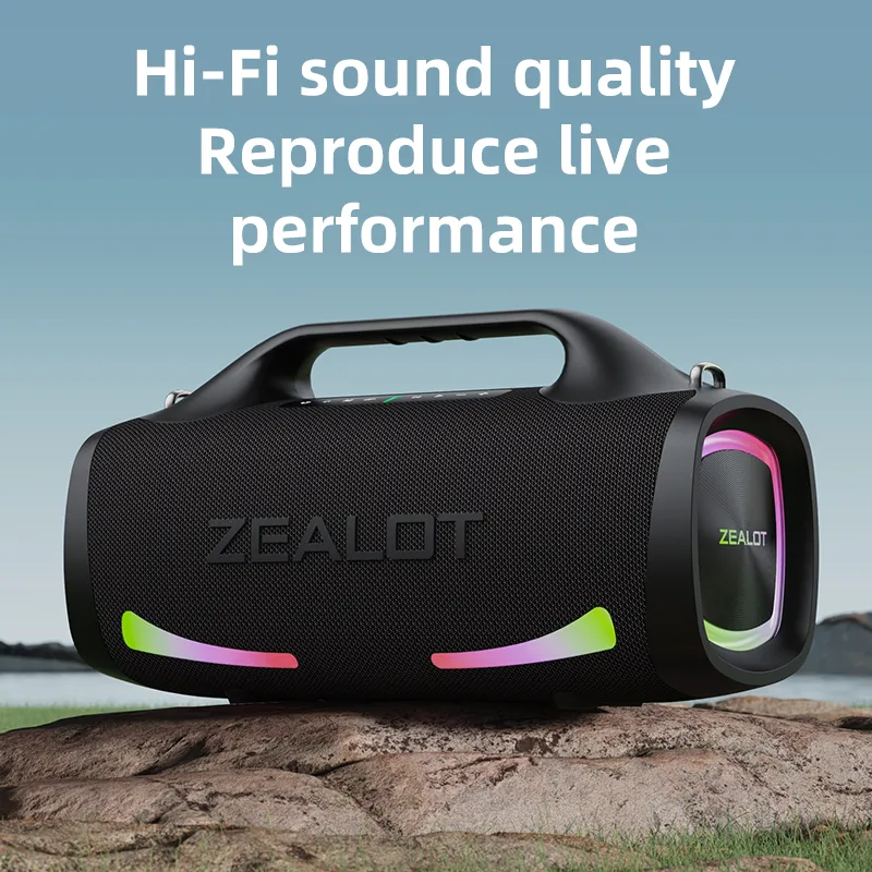 ZEALOT S79 100W ワイヤレススピーカー ZEALOT S79: 100W Stereo Sound Bluetooth Speaker with IPX6
