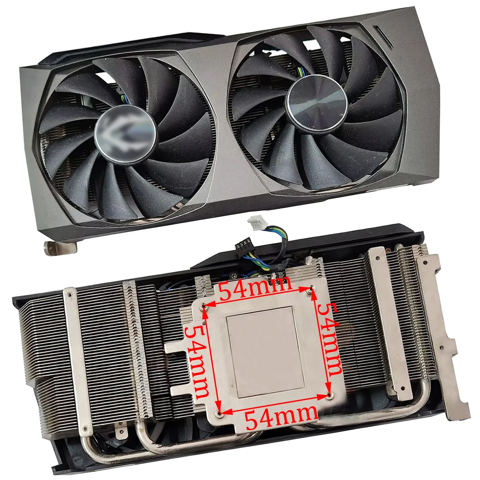 RTX 3060 Ti Video Card Heatsink with 4 Heatpipes and 11-Blade Fan