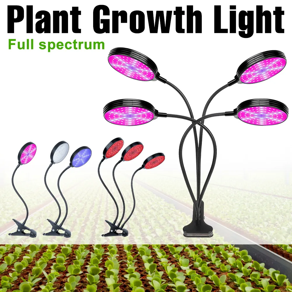 Full Spectrum LED Grow Light with Remote Control, USB Plant Grow Lamp ...