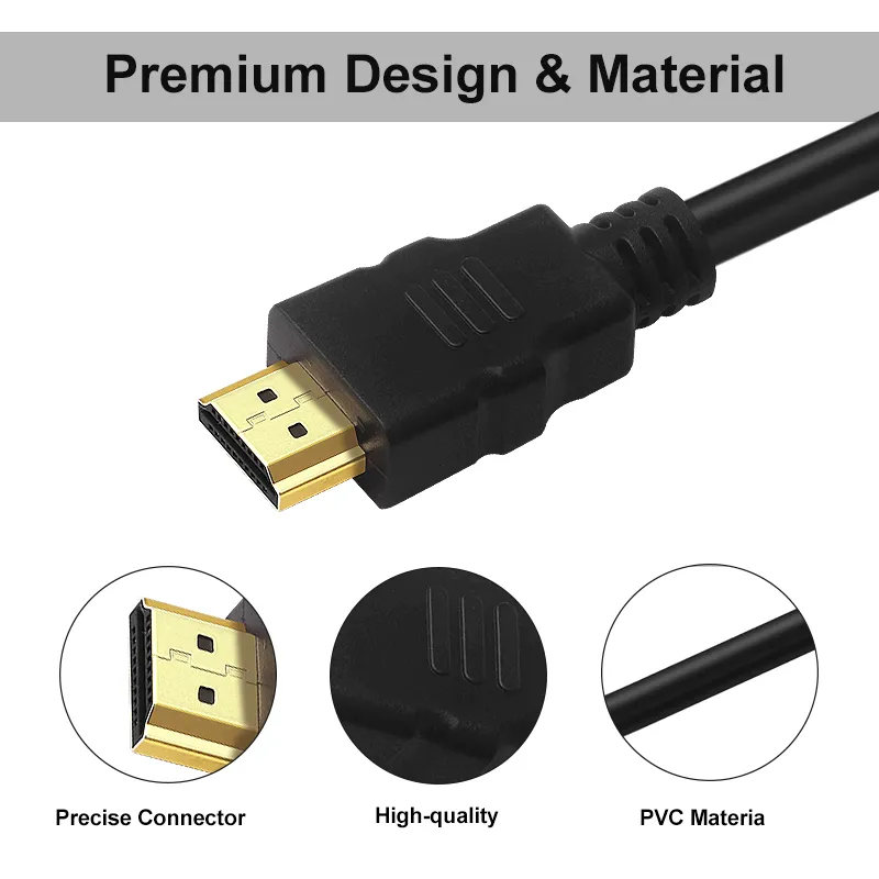 4K HDMI Cable 2.0 High Speed - 3FT To 100FT Lengths In Black (Multipack Options) 6 thumbnail image