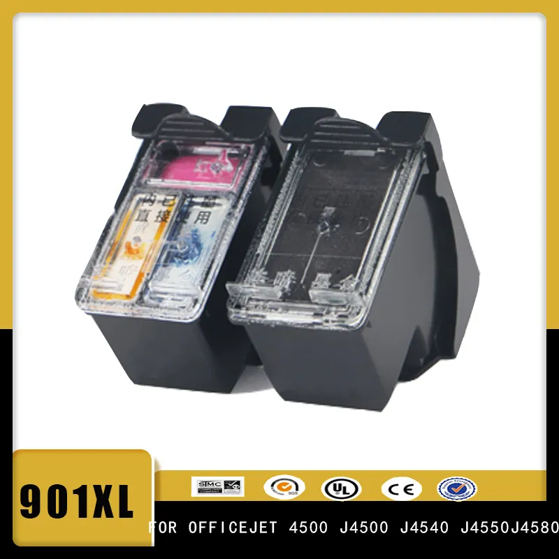 2x DRUCKER PATRONE für HP OFFICEJET 901XL 4500 J4524 J4535 J4580 g510a g510g eBa