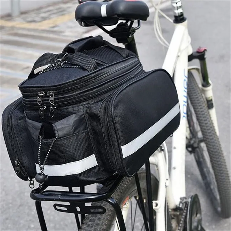 Bike Trunk travel bag with Rear Rack and Double-Sided...