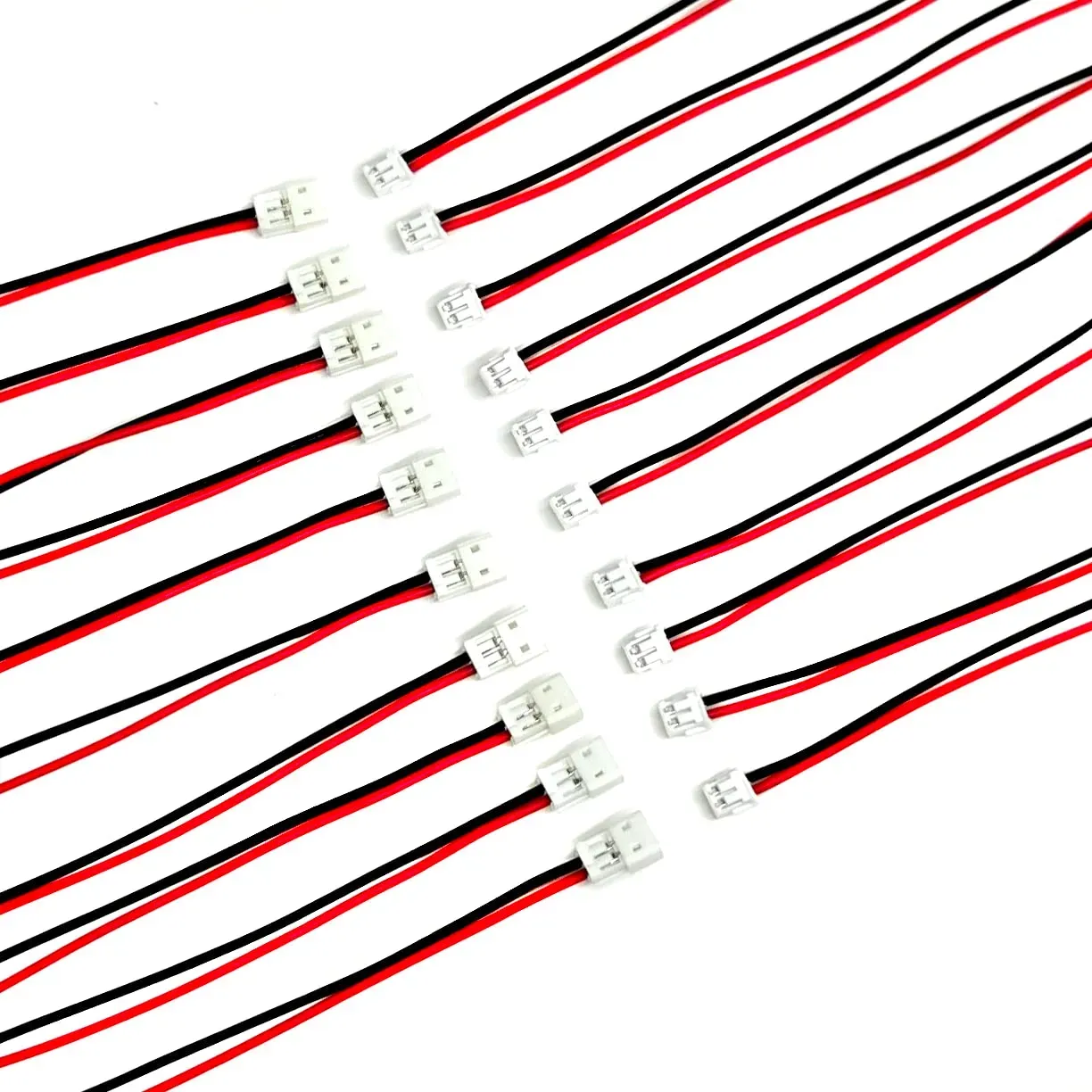Winwill Lot De 20 Connecteurs JST 2,0 Mm Mâle/Femelle – Câble 150 Mm, 26 AWG – Pour Électronique, LED, Robotique
