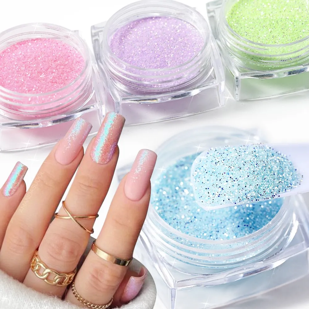 Lot De 6 Poudres Effet Sucre Pour Nail Art - Marque Rejane’s, Pour Ongles - Neuf En Boîte