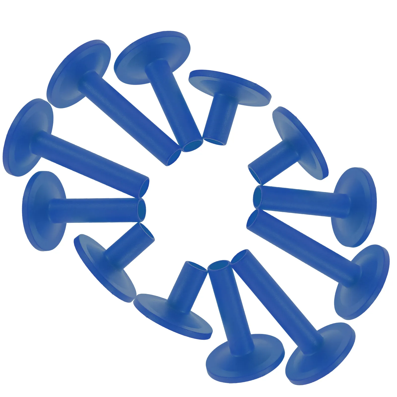 12-Pack Drum Cymbal Sleeves - Plastic Replacement Sleeves For Cymbal Stands, 3 Sizes, Blue