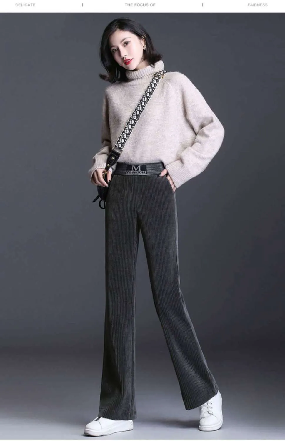 DHgate.com:Winter Cozy Corduroy Pants: Elegant Plus Velvet DHgate.com:Winter Cozy Corduroy Pants: Elegant Plus Velvet