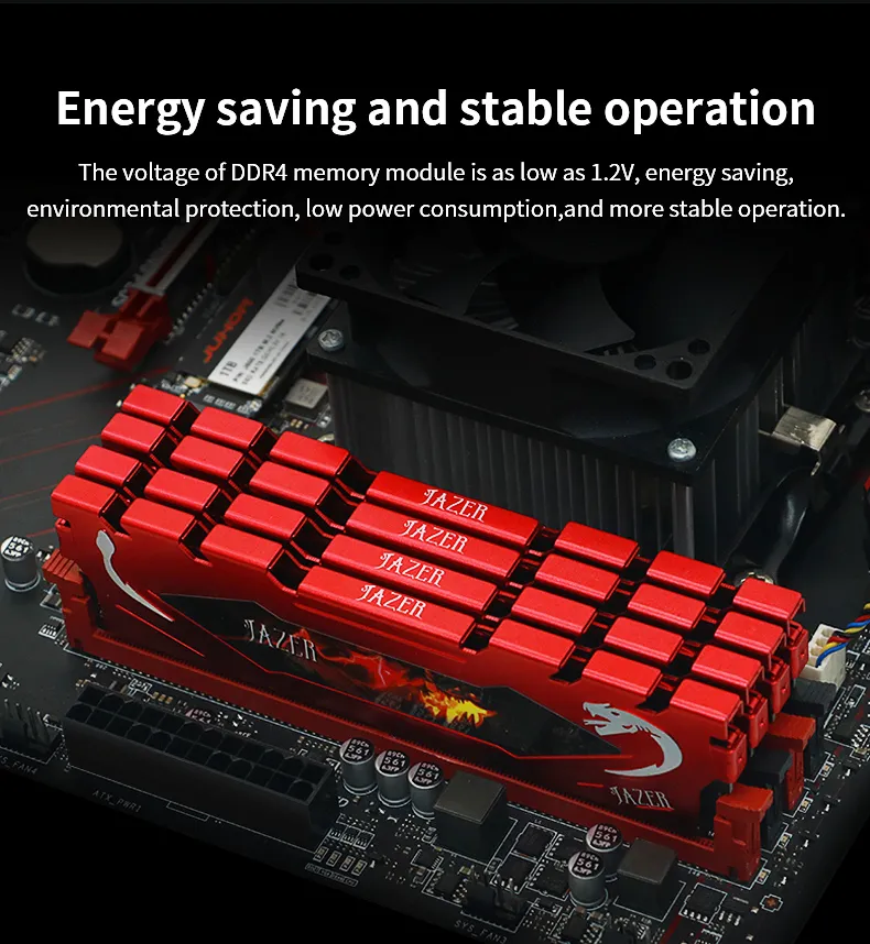 JAZER DDR4 RAM 8GB 16GB 32GB 3200MHz 3600MHz PC4 Desktop Gaming