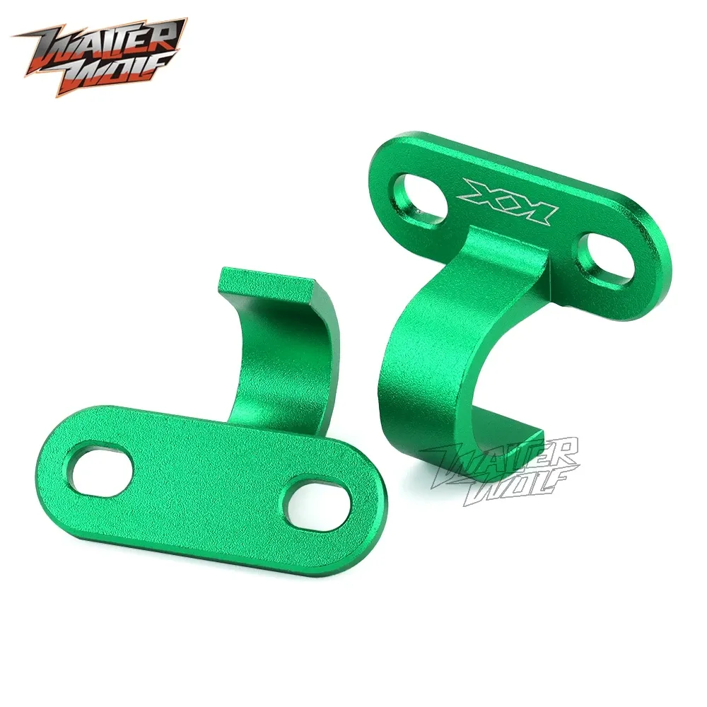 Kawasaki KX Brake Hose Guide Clamp - Aluminum, Black - Fits KX250 KX450 KX250F KX450F KX 250F 450F 250X 450X 2006-2024 Kawasaki KX Brake Hose Guide Clamp - Aluminum, Black - Fits KX250 KX450 KX250F KX450F KX 250F 450F 250X 450X 2006-2024