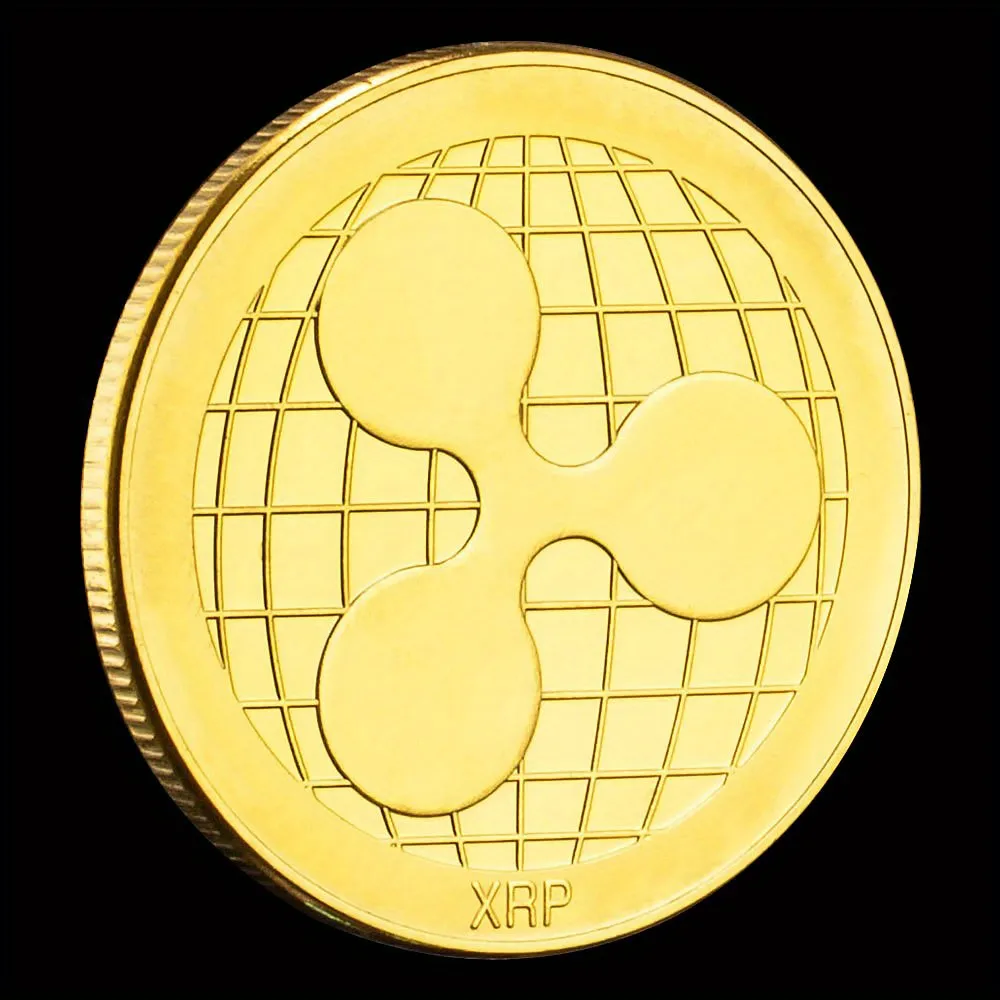 Cryptocurrency Collector Coin Ripple XRP - Zinc Alloy With Protective Case  Crypto Commemorative Coin