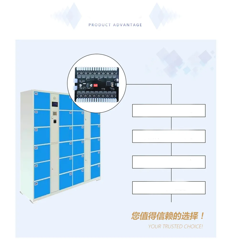 12/24V RS485 8 36CH Locker Cabinet Lock Controller Board For Electronic ...