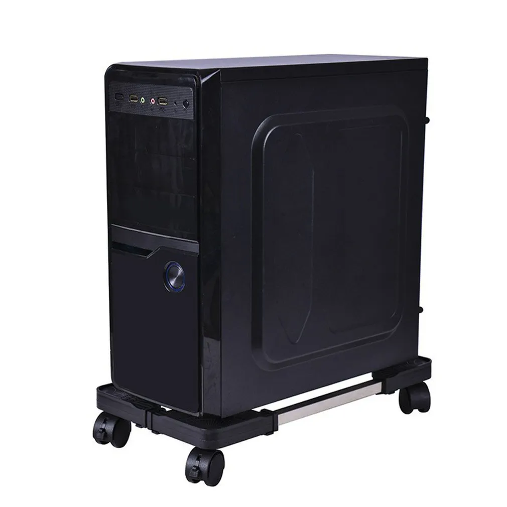 Mobile Adjustable Computer Tower Holder Stand Rolling CPU Cart With ...