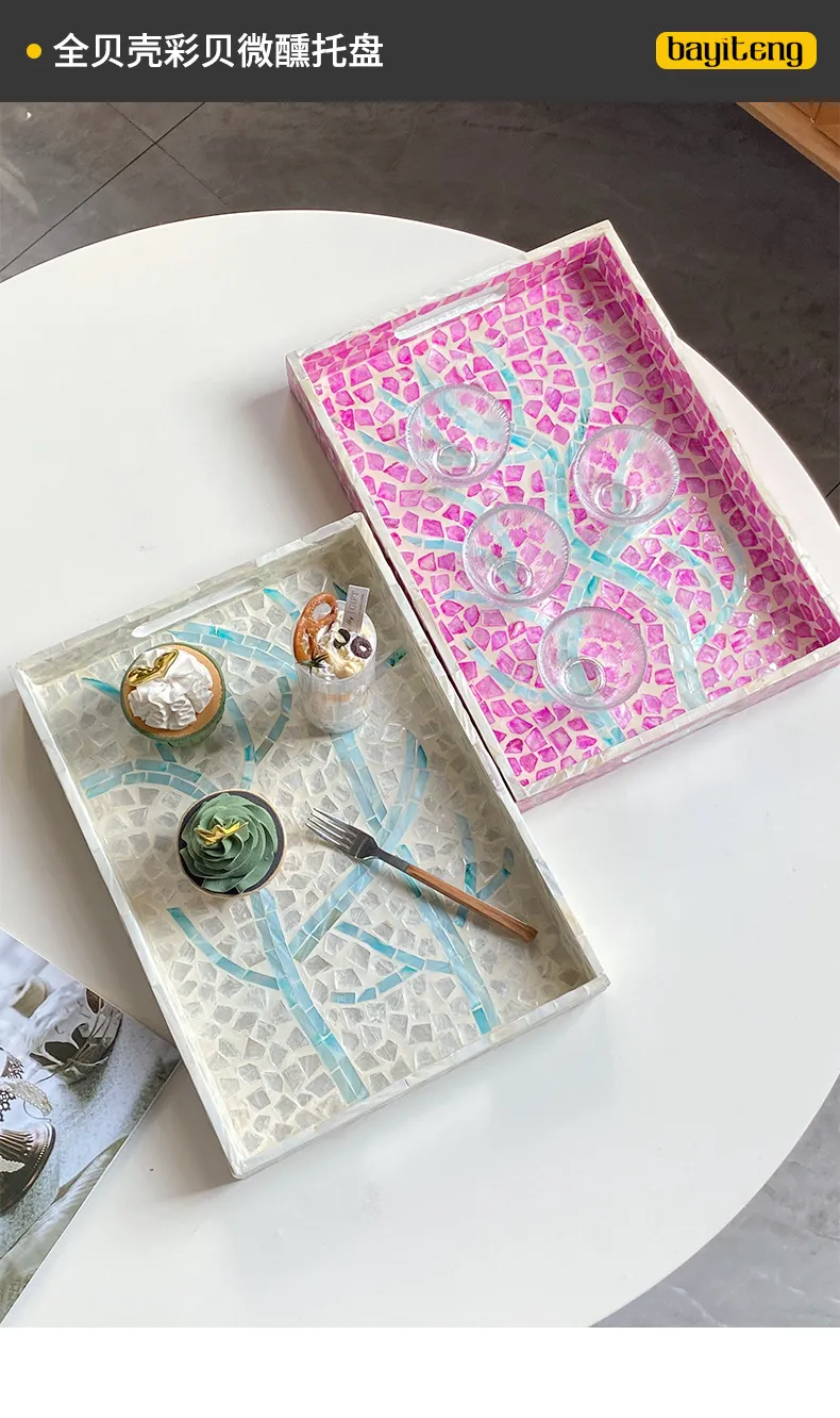 Wholesale Colorful Handmade Nordic Shell Tray With Pearl Clam Shell ...