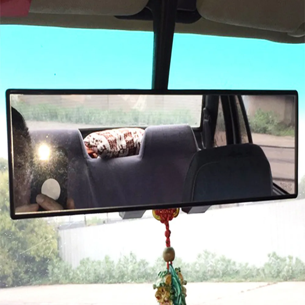 thumbnail interactive-video image 1 of Broadway 300mm Wide Clear Convex Clip-On Rear View Mirror – Universal JDM Style Interior Mirror 1 of 4