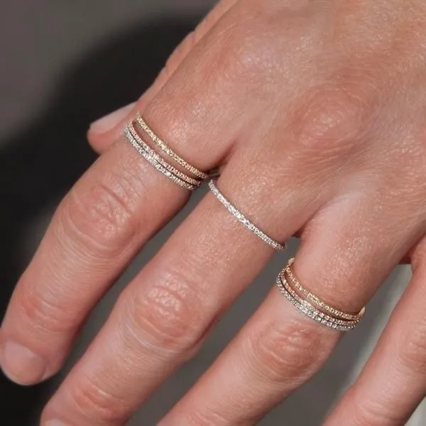Thin cz eternity band best sale