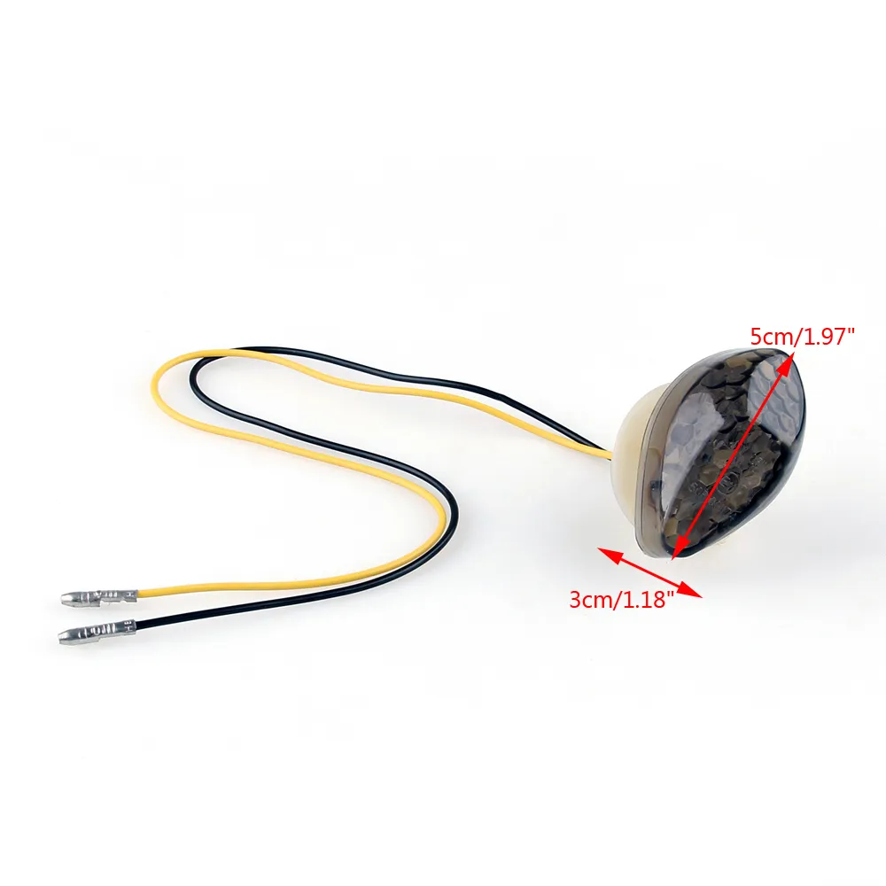 Clear Flush Mount LED Turn Signals For Honda CBR 600 F4I (2001-2007) – HTTMT, 2-Piece Set, Amber Bulb