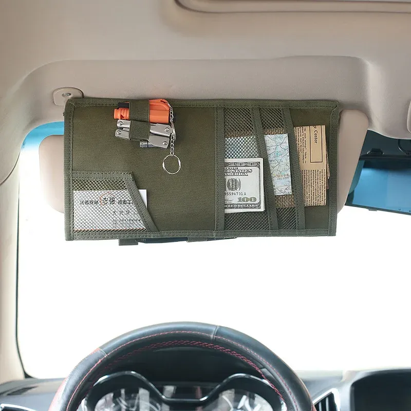 Zonneklep Organizer, Auto Interieur Accessoires Pocket Organizer, Multi-Pocket Kaarthouder, Auto Truck SUV Opslag Pouch Houder, Auto Vizier Accessoires