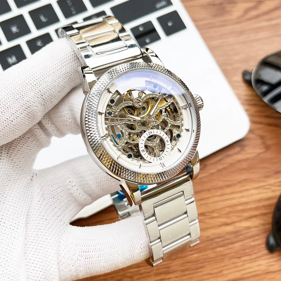 Groß sparen beim Kauf von Herrenuhr Mit Mondphase Herren Luxus Uhren  Automatische Bewegung Skelett Lunar Phase Dial 43mm Designer Uhr Für  Männer,