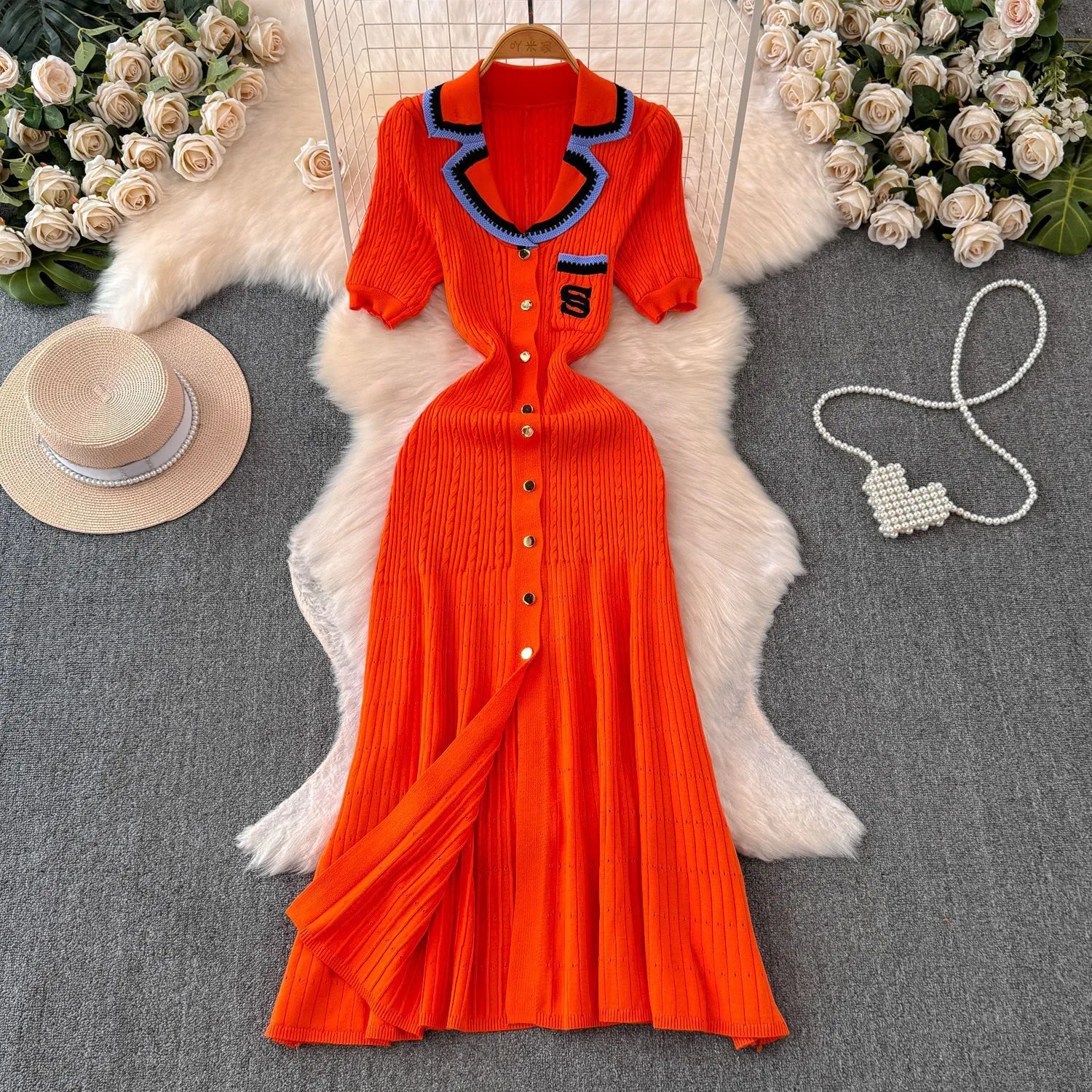 chinese dress ladies Women's A-Line Sleeveless Dress Contrast Trim Wear to Work Cocktail Fit &  Flare Dresses