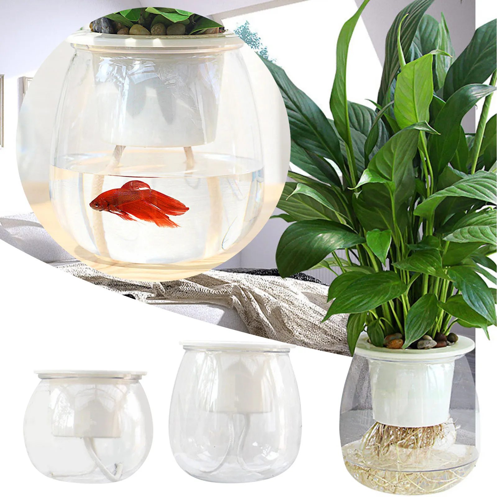 Self Watering Planter Ceramic Hanging Basket for Artificial Flowers with  Chrome Plated Finish Indoor Clear Plastic Pot from Dhgate Watering  Equipments - price 54.12