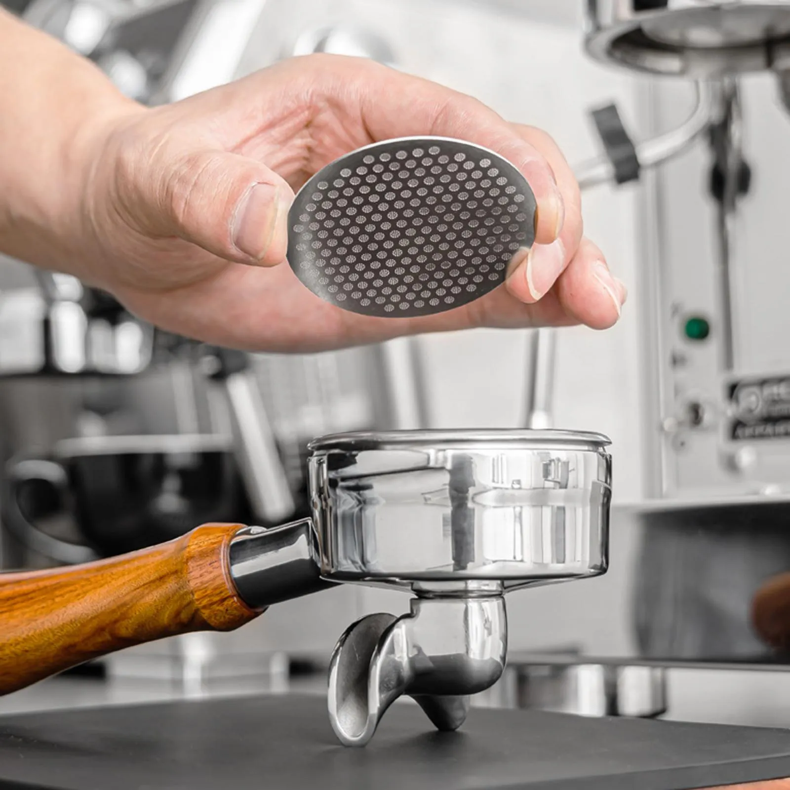espresso coffee puck wet Screen for Cafe Filter...