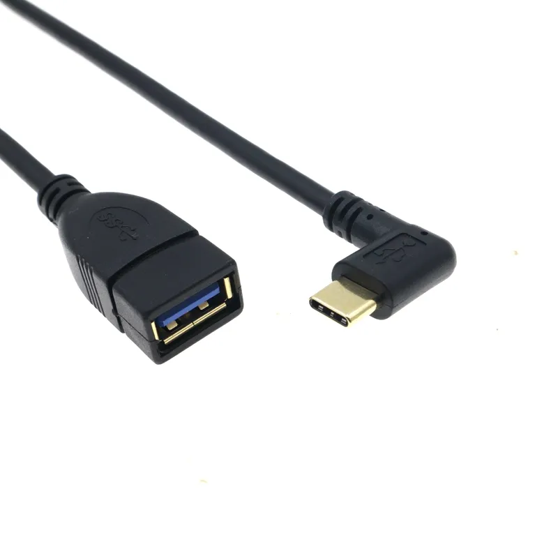 USB C Adapter OTG Cable 90 Degree Angle Type C Male to USB 3.0 2.0 ...