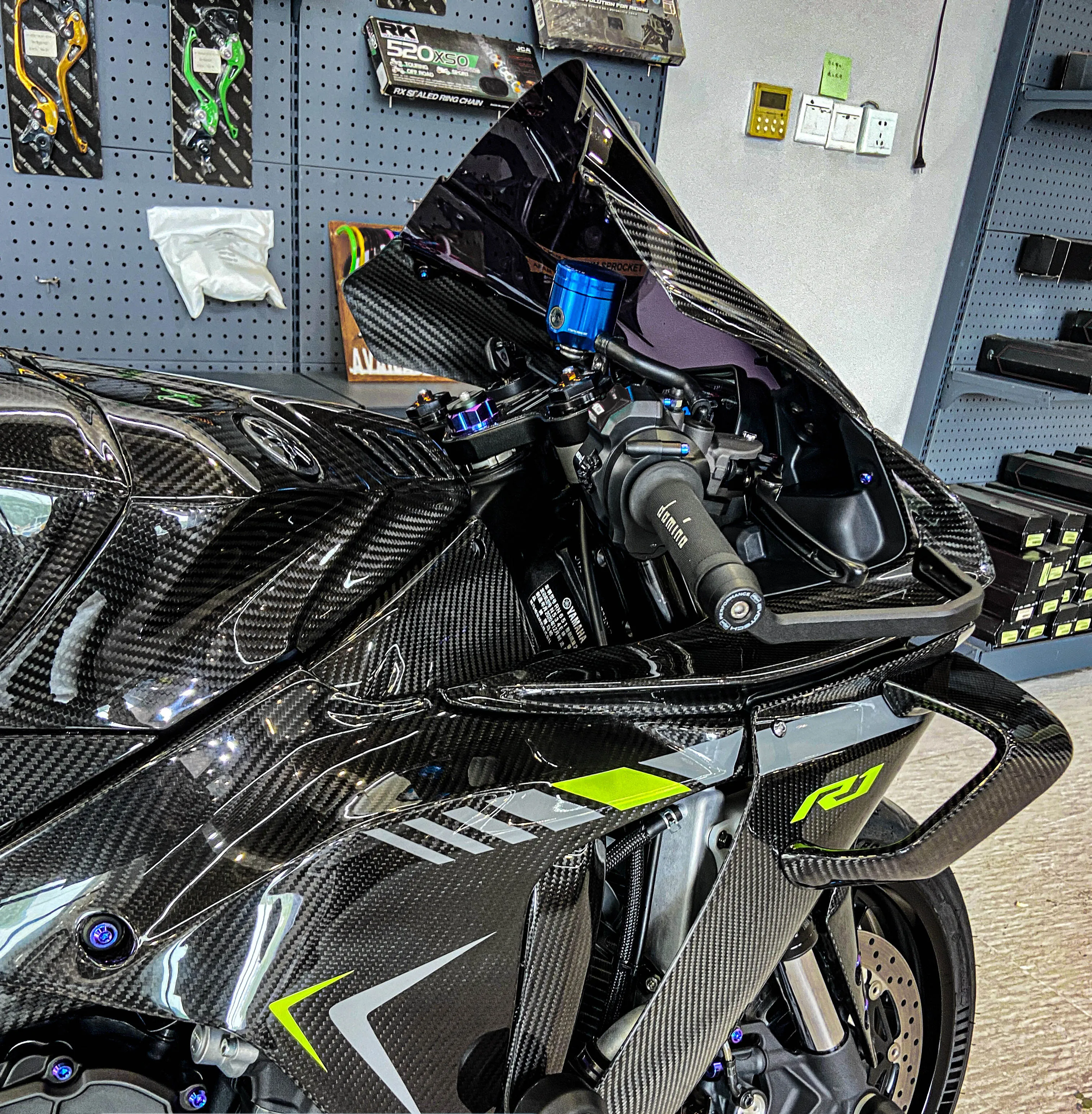 2024 100% Carbon Fiber Glossy Motorcycle Fairings Winglet Kit for ...