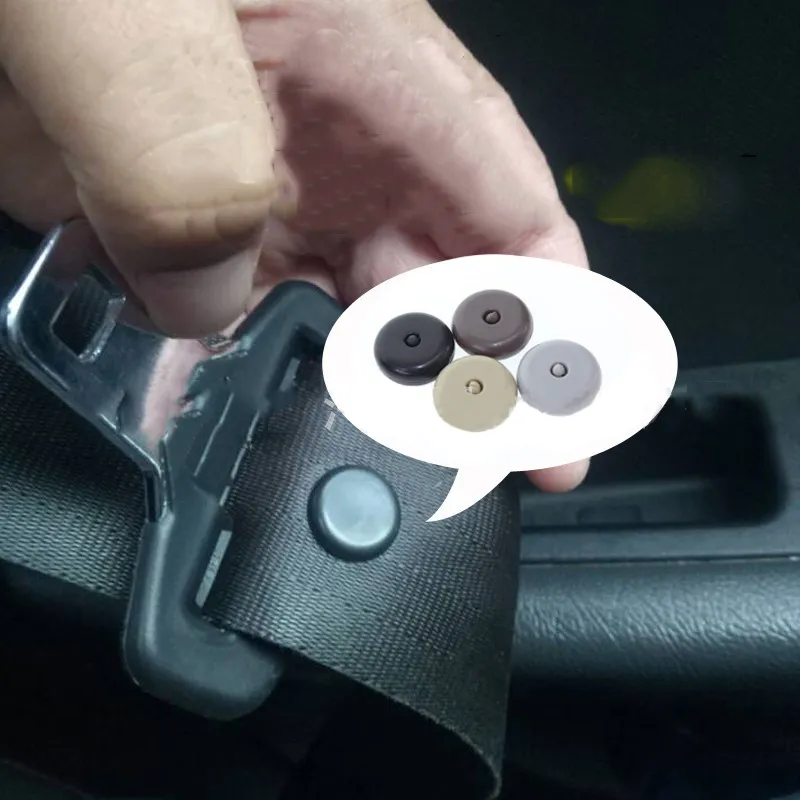10-Pack Universal Beige Seat Belt Stopper Buttons - XUKEY Seatbelt Stop For All Vehicles