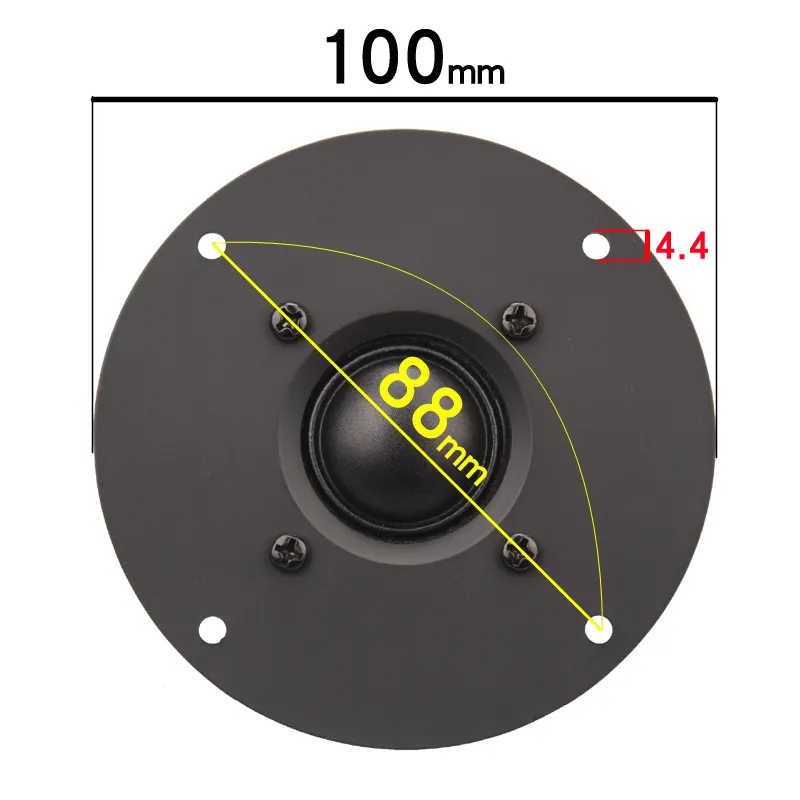 4 Inch Audio Tweeter Unit Black Silk Membrane, High Frequency ...