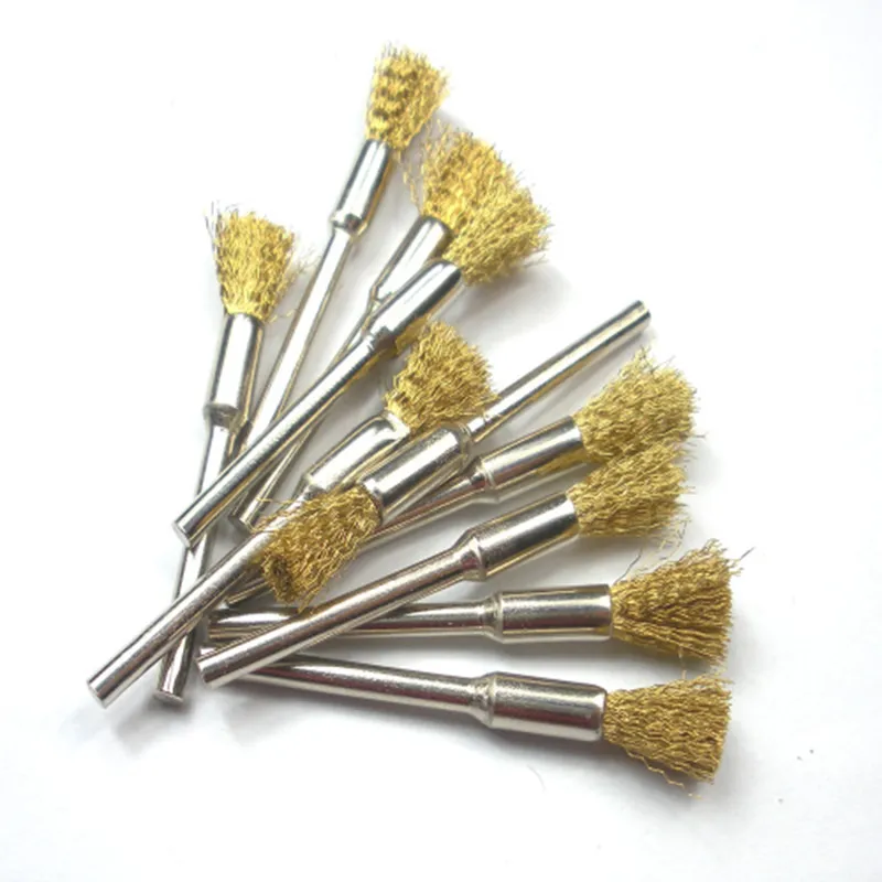 45pcs mini rotary stainless steel wire wheel wire brush small wire brushes set accessories for dremel mini drill rotary tools - 1420