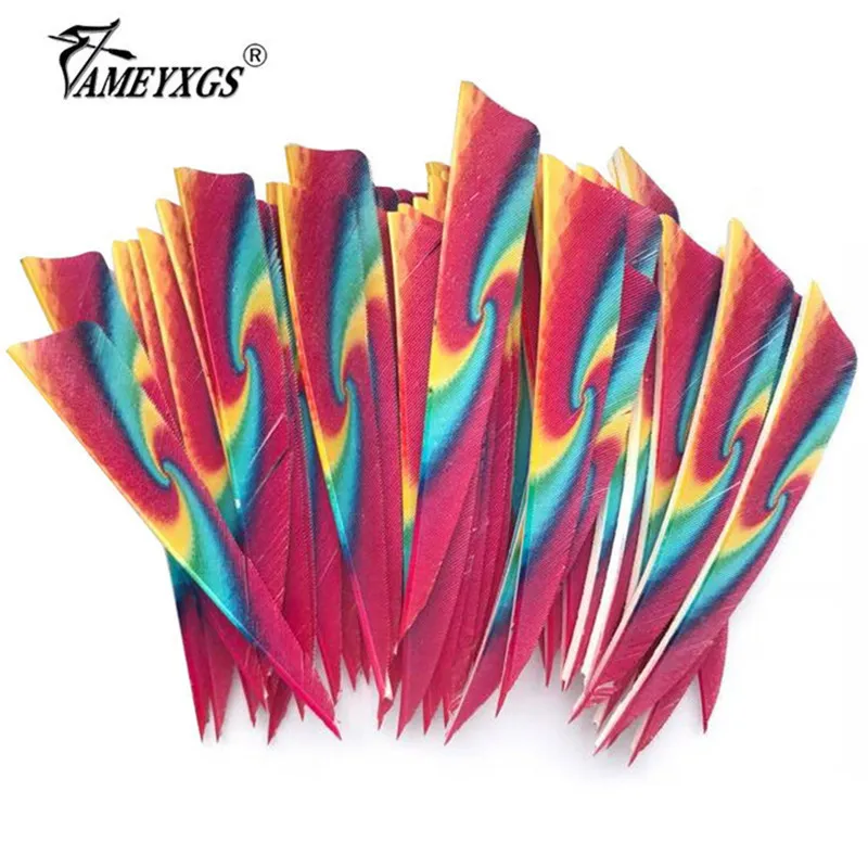 50X Natural Turkey Feathers 5" Fletches Archery Target