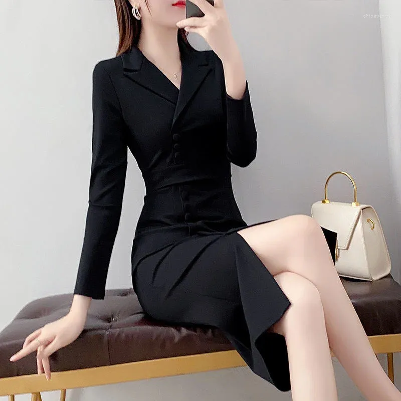 Blazer Dress Women Slim Fit Knee-Length Hooded Collar Polyester Office Work  from Dhgate Basic & Casual Dresses - price 50.21