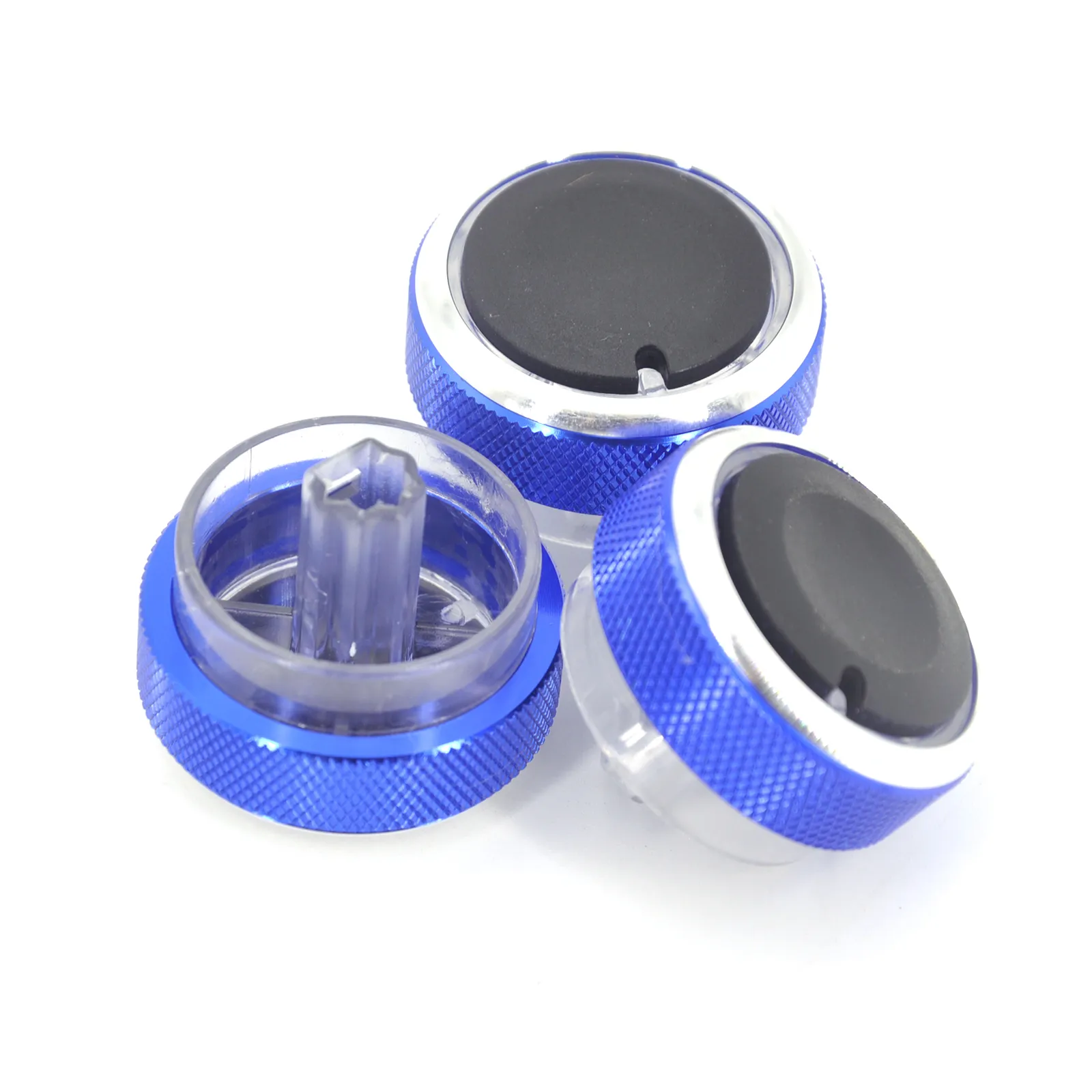 QUENPE For Ford, For Focus 2 3, For Mondeo, 3 Pièces Bouton De Commande De Climatisation De Voiture élégant Bouton De Commutation AC(Blue