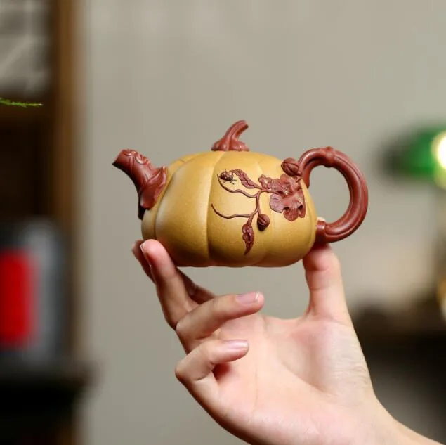 Handcrafted Yixing Zisha Teapot: Unique Pumpkin Shape, 250ml, Purple Clay, Original Mine, Chinese Hand Carved Tea Set, Perfect Gift From Homepro18, $235.18 | DHgate.Com Handcrafted Yixing Zisha Teapot: Unique Pumpkin Shape, 250ml, Purple Clay, Original Mine, Chinese Hand Carved Tea Set, Perfect Gift From Homepro18, $235.18 | DHgate.Com