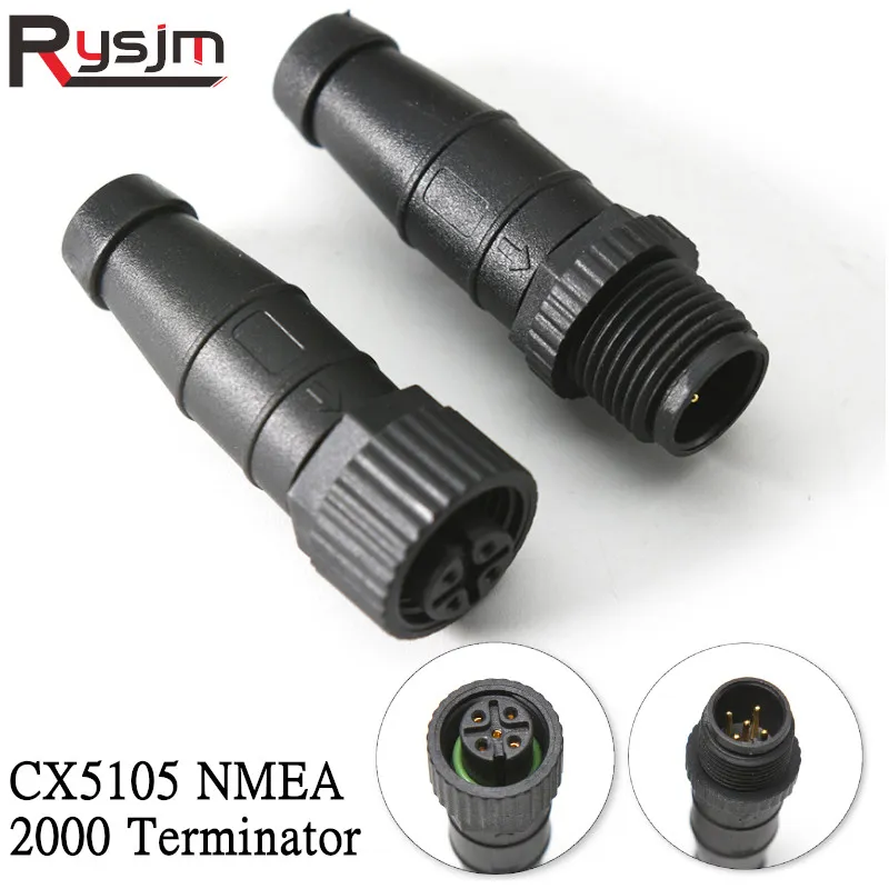 Terminatore Cavo NMEA2000 - Kit 2 Pezzi, Impermeabile IP67, Per Reti Marine