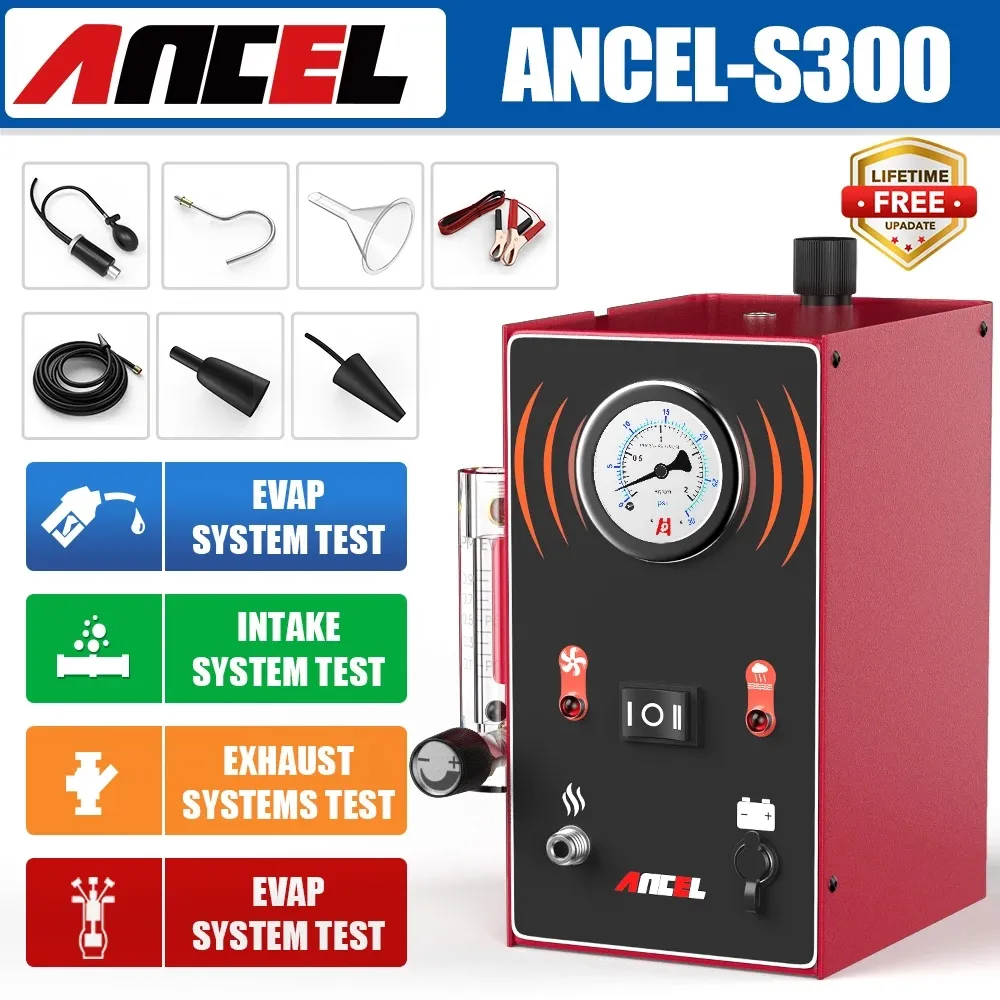 ANCEL S300 12V Car Smoke Leak Tester Built-in Air Pump Oil EVAP Pipe Leak Locator Smoke Generator Diagnostic Tool for Car Moto - 34 ANCEL S300 12V Car Smoke Leak Tester Built-in Air Pump Oil EVAP Pipe Leak Locator Smoke Generator Diagnostic Tool for Car Moto - 34