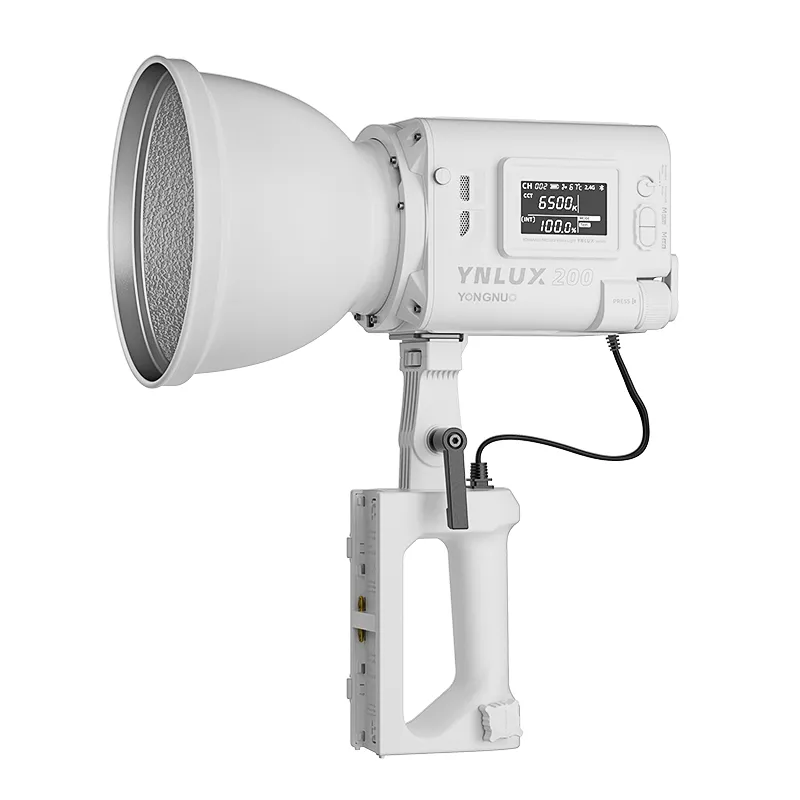 YONGNUO YN LUX200 撮影用LEDライト アダプタ付き 200W YONGNUO LUX200 200W 2700K-6500K Bowens Mount Handheld Outdoor LED